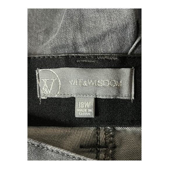 Wit & Wisdom jeans Skyrise wide leg gray size 18W - Picture 4 of 6